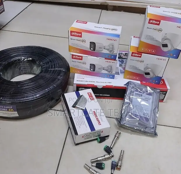 Dahua 4 Camera CCTV Kit with Full Color Night Vision - 1