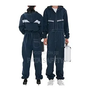 Denim Welding Overall yenye Mikanda ya Kuakisi Mwanga