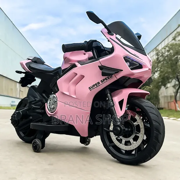 Kids Electric Ride-on Sports Motorbike - Pink - 1