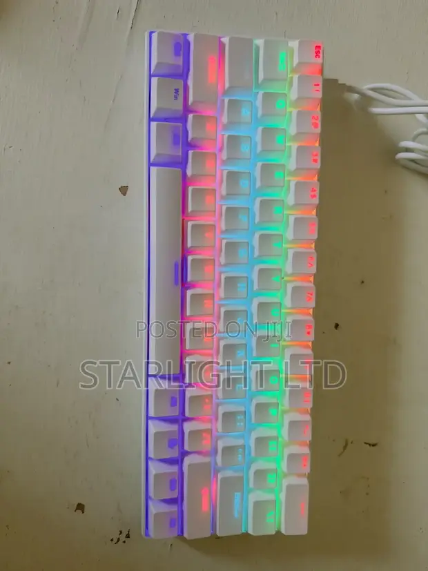White 60% Mechanical Gaming Keyboard - 1