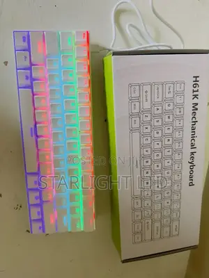 60% White Ergonomic Mechanical Gaming Keyboard