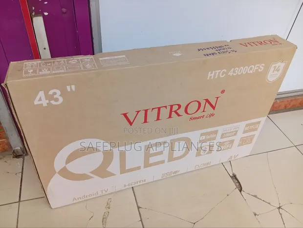 Vitron 43" QLED Smart TV - Ultra HD Frameless - 1