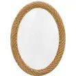 Big Modern Oval Rattan/Bamboo Mirror - 1