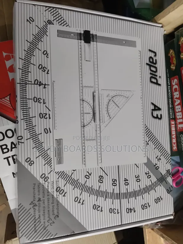 Technical Engineering Drawing Board with Fitted Ruler - 1