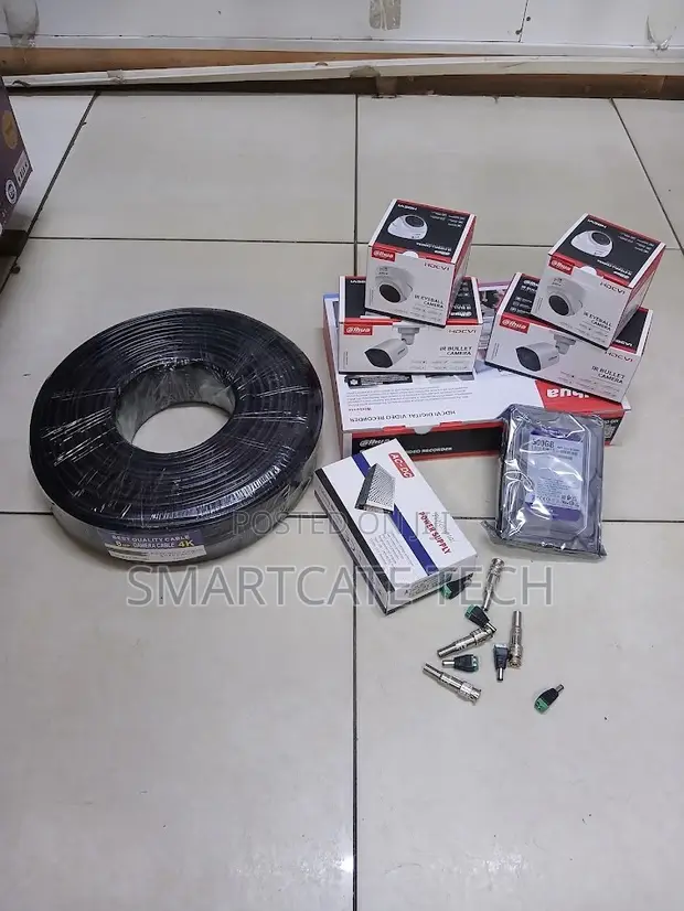 Dahua 4CH CCTV DVR Kit with HD Night Vision Cameras - 1