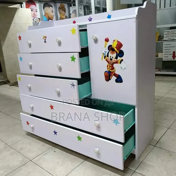 Cartoon-Themed 4x4 Ft Kids Chest of Drawers - 1