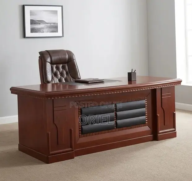 Executive Mahogany Office Desk - 2M - 1