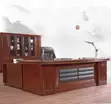 Executive Mahogany Office Desk - 2M - 3
