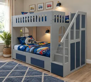 4x6 Bunk Bed with Storage Wardrobe - Brand New
