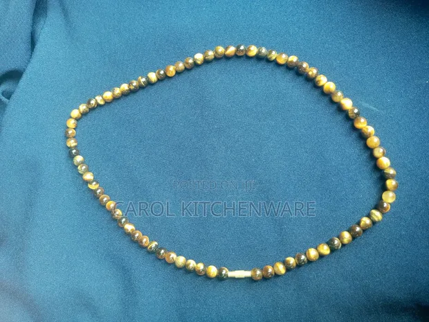 Tigers Eye Bead Necklace - 1