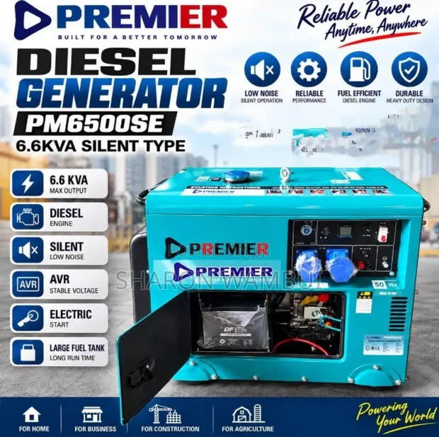 Jenereta Mpya ya Premier 6.5KVA Diesel Silent yenye ATS - 1