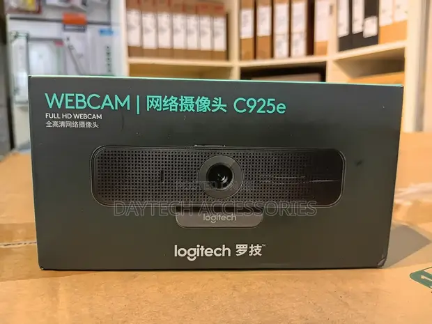 Logitech C925-E HD Webcam with Built-in Microphones - Black - 1