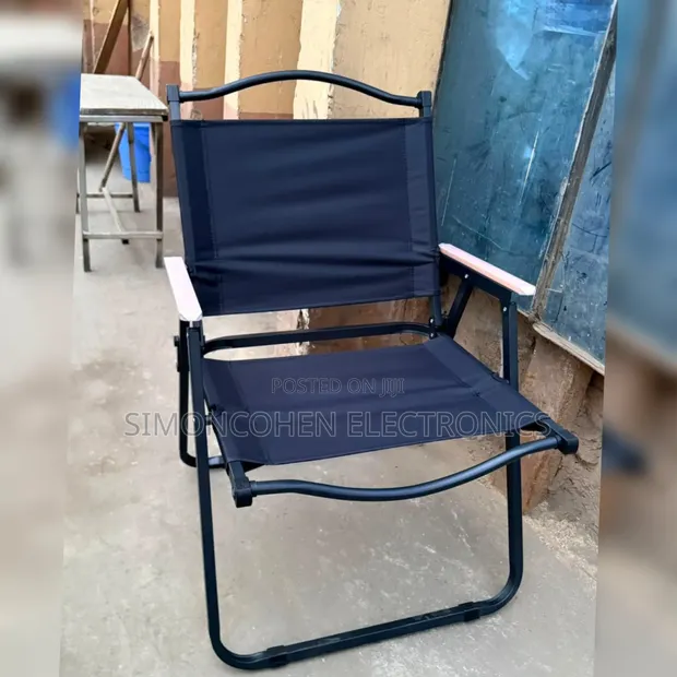 Portable Black Foldable Camping Chair - 1