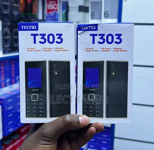 Tecno T303 Mpya Nyeusi - 1
