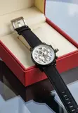Montblanc Chronograph Skeleton Watch - Black Leather - 2