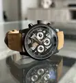 Saumu ya Montblanc Skeleton Chronograph - Kamba ya Ngozi Halisi - 3