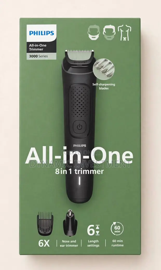 Philips All-in-One Trimmer MG3917/15 with 8 Attachments - 1