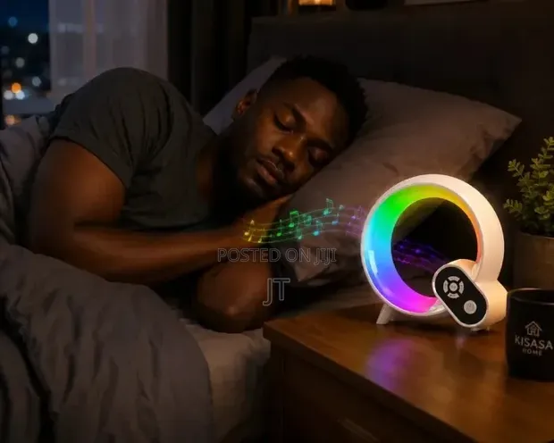 Smart Ambient Speaker Lamp yenye Saa - 1