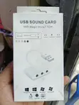 3-in-1 External USB Sound Card 7.1 Adapter - Nyeupe - 2