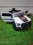 Kids Electric Police Truck Ride-on Car with Bull Bar - 3