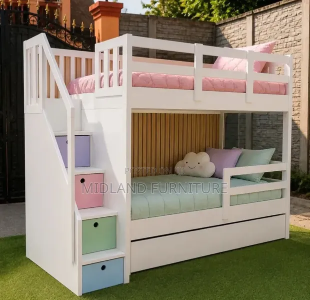 Children's Double Decker Bed with Storage - 1