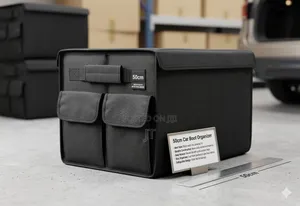 50cm Foldable Premium Car Trunk Organizer with Lid & Partitions