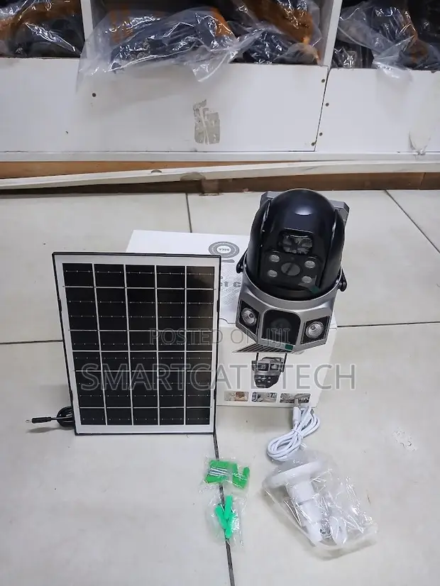 V380 Pro 4G Dual Lens Wireless Solar CCTV Camera | Outdoor PTZ - 1