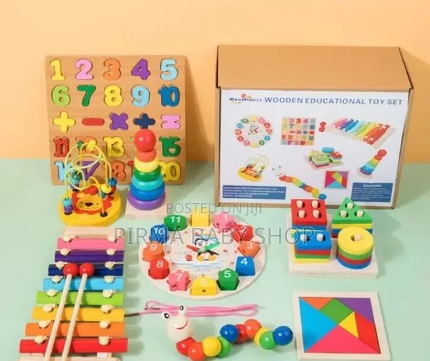 Wooden Montessori Toy Set (Brand New) - 1
