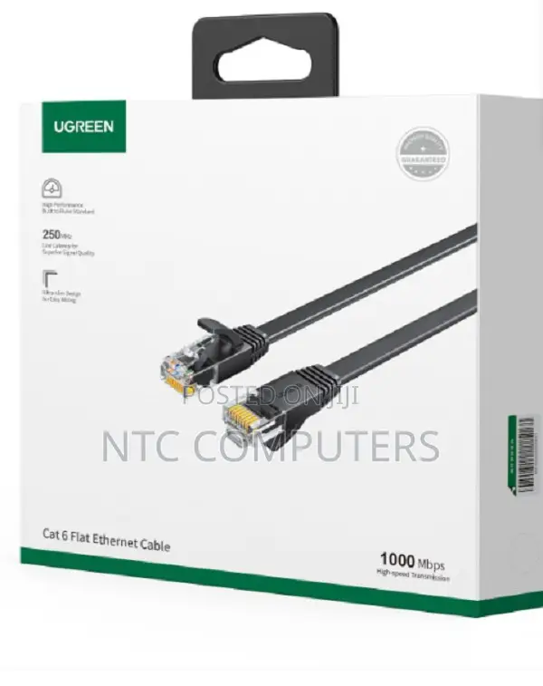 UGREEN Cat6 U/UTP Ethernet Cable 10m - Black - 1