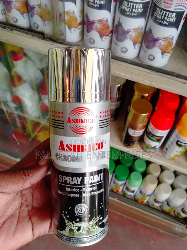 Car Spray Paint - Bright Gold & Chrome Silver - 1