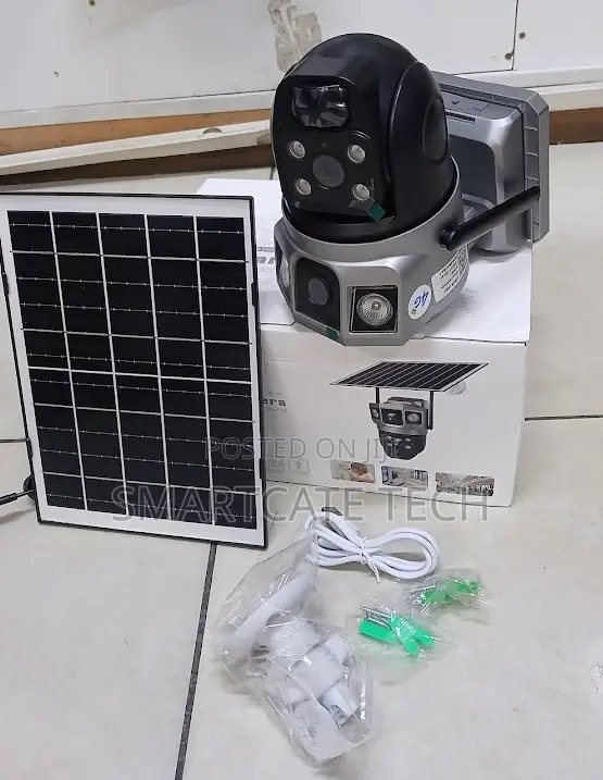 4G V380 Pro Dual Lens Solar PTZ Camera - 1