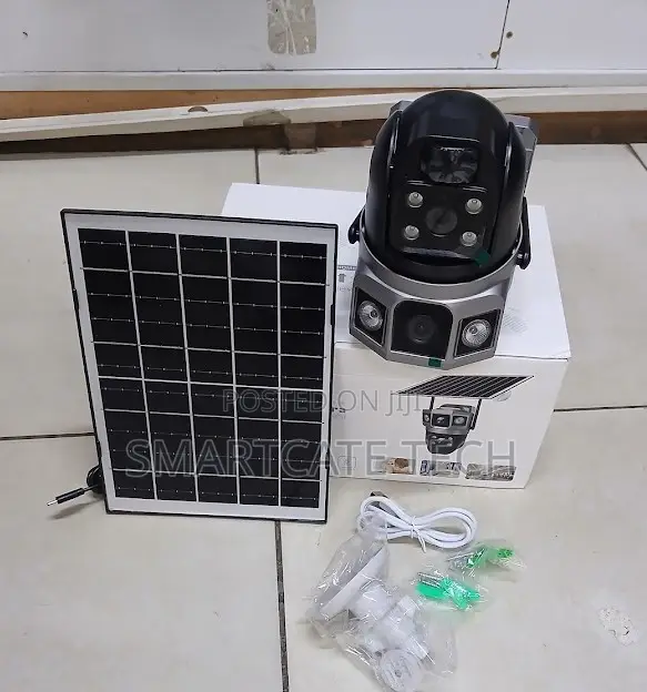 Kamera ya Nje ya 4G Dual Lens V380 Pro Solar PTZ - 1