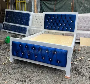 Royal Blue Mocket Bed 5x6 - Brand New