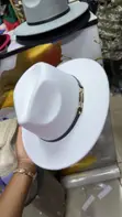 White Wide Brim Fedora Hat - 2