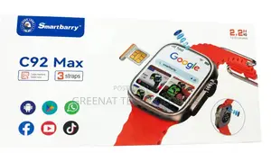 Smart Barry C92 Max Smartwatch with SIM, Android, Dual Camera, 3 Straps