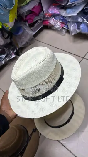 Cream White Men's Panama Straw Hat
