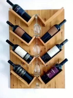 Heart Shaped Pallet Wine Rack & Glass Holder