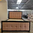 5x6 Brown Tufted Single Bed Frame - 1