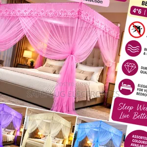 Box Style Mosquito Net for Bed (4x6, 5x6, 6x6)