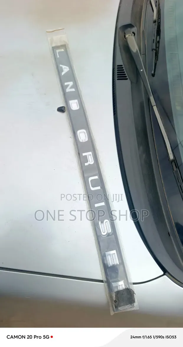 Land Cruiser Silver Lettered Hood Bonnet Sticker Badge - 1