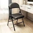Heavy-Duty Foldable Padded Chair - Black - 1