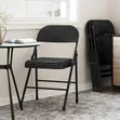 Heavy-Duty Foldable Padded Chair - Black - 2