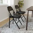 Heavy-Duty Foldable Padded Chair - Black - 3