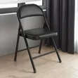 Heavy-Duty Foldable Padded Chair - Black - 4