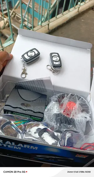 Car Alarm System Kit with Remote Locking & 2 Remotes