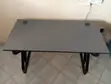 Modern Minimalist Office Desk with Geometric Metal Legs - 2