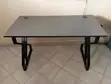 Modern Minimalist Office Desk with Geometric Metal Legs - 3