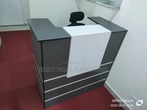 Modern Reception Desk - Black & White