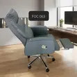Leather Executive Office Chair with Footrest - 1