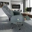 Leather Executive Office Chair with Footrest - 4